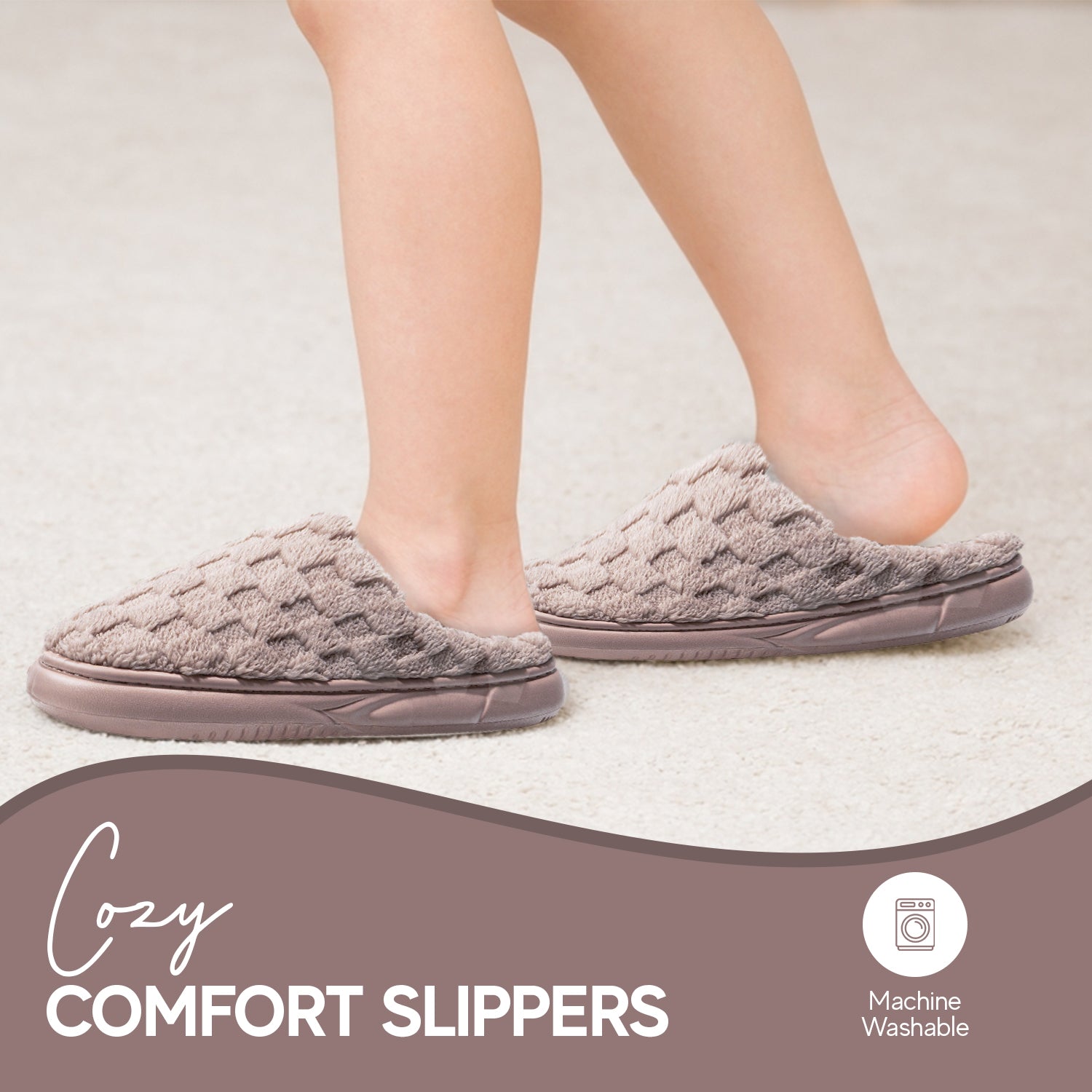 DIUS Brown Slippers for Women and Men: Embrace Unmatched Comfort with Memory Foam, Luxurious Plush Faux Fur, and Enhanced Safety Features including a Non-Slip Sole for Secure Indoor Comfort