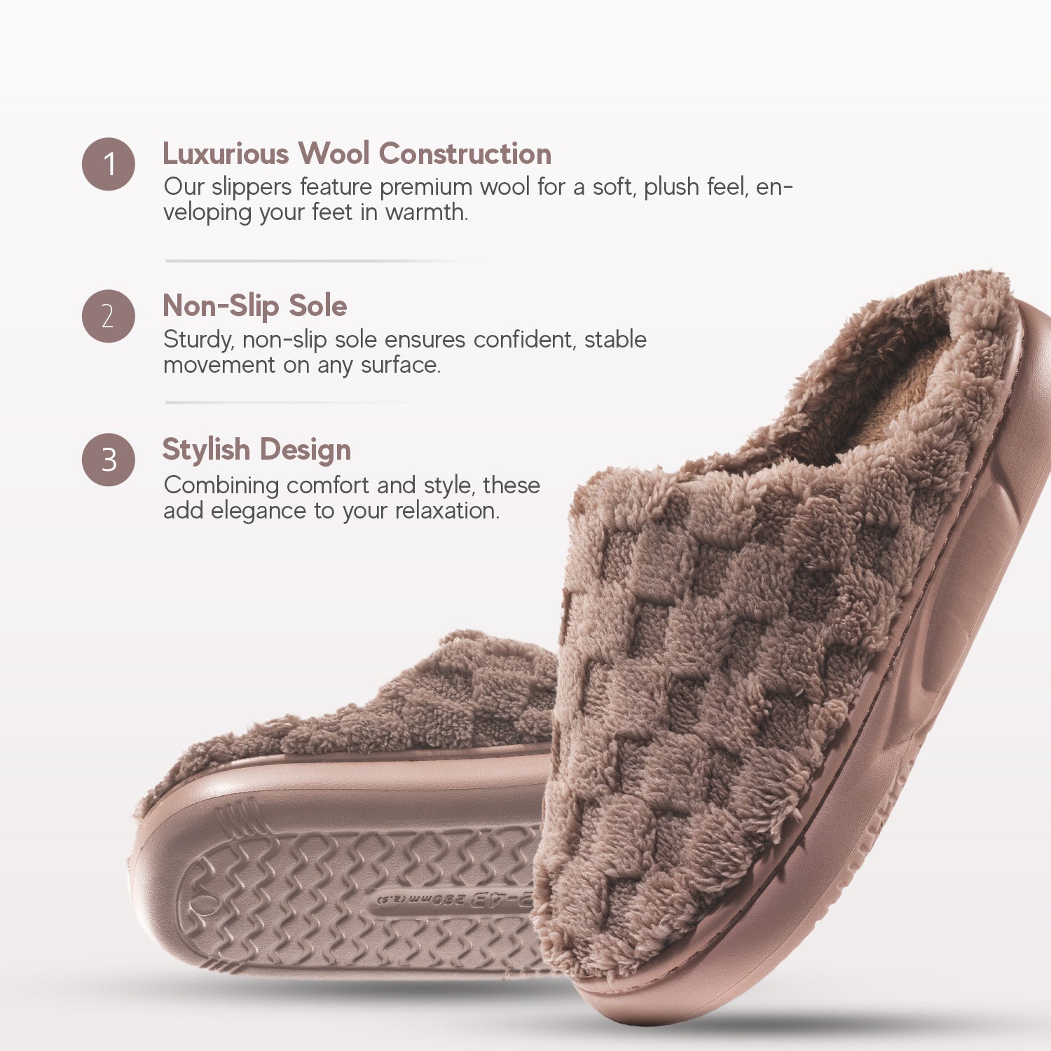 DIUS Brown Slippers for Women and Men: Embrace Unmatched Comfort with Memory Foam, Luxurious Plush Faux Fur, and Enhanced Safety Features including a Non-Slip Sole for Secure Indoor Comfort